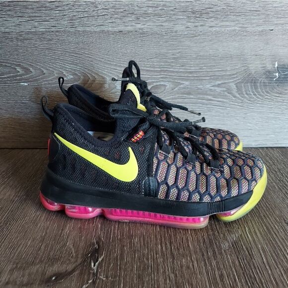Nike Boys Zoom KD 9 GS 855908-999 Multicolor Lace Up Basketball Shoes Size 4Y - Picture 1 of 10